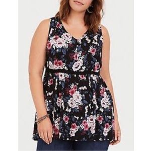 Torrid Sleeveless Floral Top - 2X